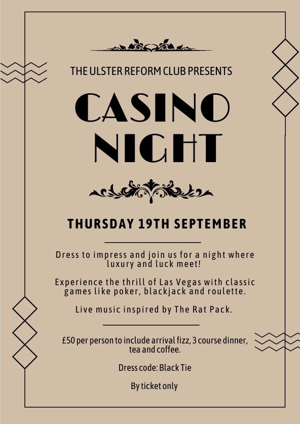 Ulster Reform Club Casino Night | Ulster Reform Club Ulster Reform Club